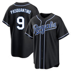 Kooe KC.Royals #9 Vinnie Pasquantino Player Black Carbon Fashion Home Game Stitched Jerseys