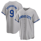 Kooe KC.Royals #9 Vinnie Pasquantino Player Gray Game Home Stitched Jerseys