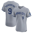 Kooe KC.Royals #9 Vinnie Pasquantino Player Gray Limited Elite Home Stitched Jerseys
