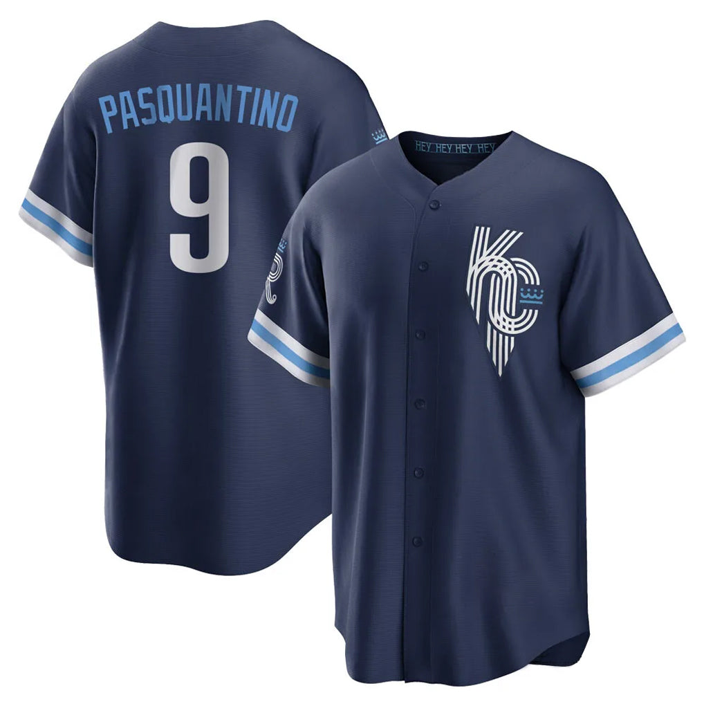 Kooe KC.Royals #9 Vinnie Pasquantino Player Navy City Connect Home Game Stitched Jerseys