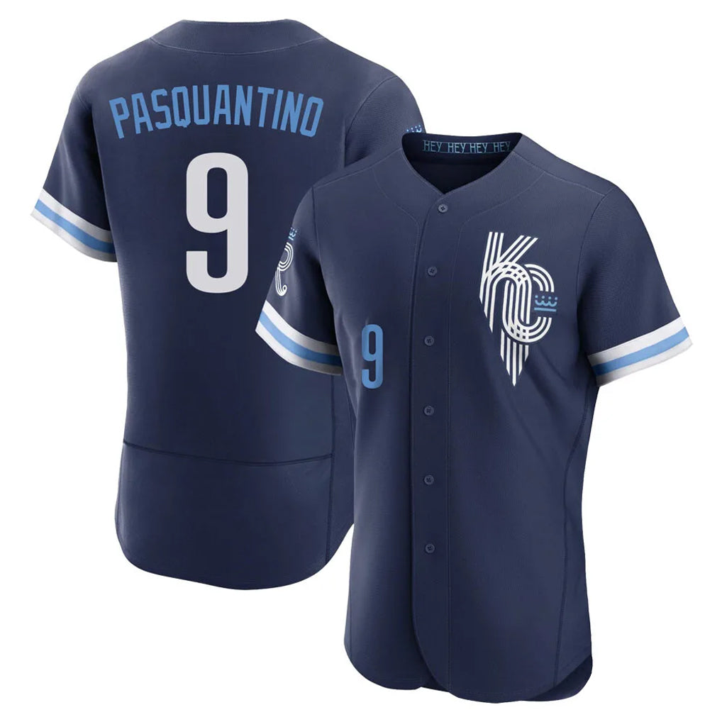 Kooe KC.Royals #9 Vinnie Pasquantino Player Navy City Connect Limited Elite Home Stitched Jerseys