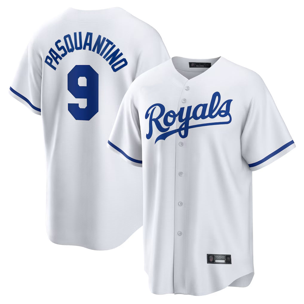 Kooe KC.Royals #9 Vinnie Pasquantino Player White Home Game Stitched Jerseys