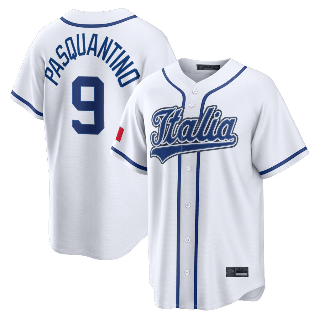 Kooe KC.Royals #9 Vinnie Pasquantino Player White Italy 2026 WBC Classic Home Stitched Jerseys