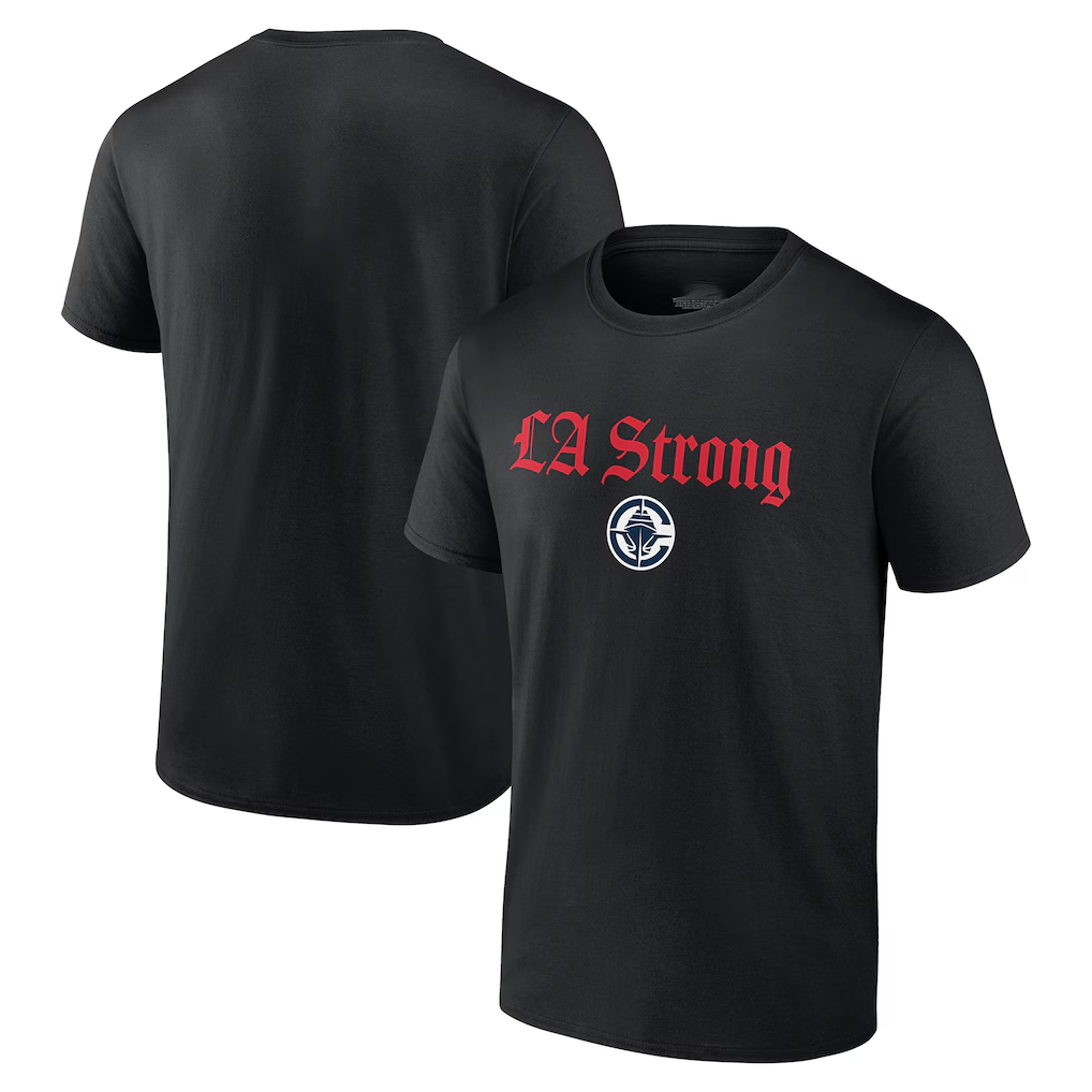 Kooe L.Clippers Black LA Strong T-Shirt Stitched Jerseys