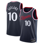 Kooe L.Clippers #10 Darius Garland Navy Swingman Stitched Jerseys- Icon Edition