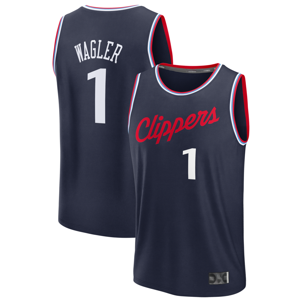 Kooe L.Clippers #1 Keaton Wagler Navy Draft First Round Pick Fast Break Stitched Jerseys - Icon Edition