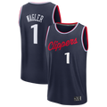 Kooe L.Clippers #1 Keaton Wagler Navy Draft First Round Pick Fast Break Stitched Jerseys - Icon Edition