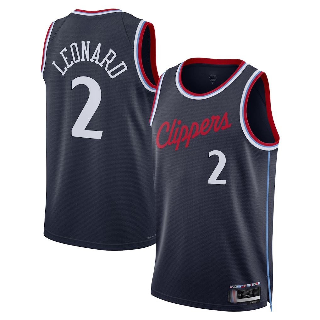 Kooe L.Clippers #2 Kawhi Leonard Navy 2024-2025 Swingman Stitched Jerseys - Icon Edition