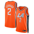 Kooe L.Clippers #2 Kawhi Leonard Orange 2025-2026 Swingman Stitched Jerseys - City Edition