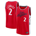 Kooe L.Clippers #2 Kawhi Leonard Red Fast Break Replica Player Stitched Jerseys- Statement Edition
