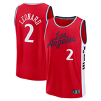 Kooe L.Clippers #2 Kawhi Leonard Red Fast Break Replica Player Stitched Jerseys- Statement Edition