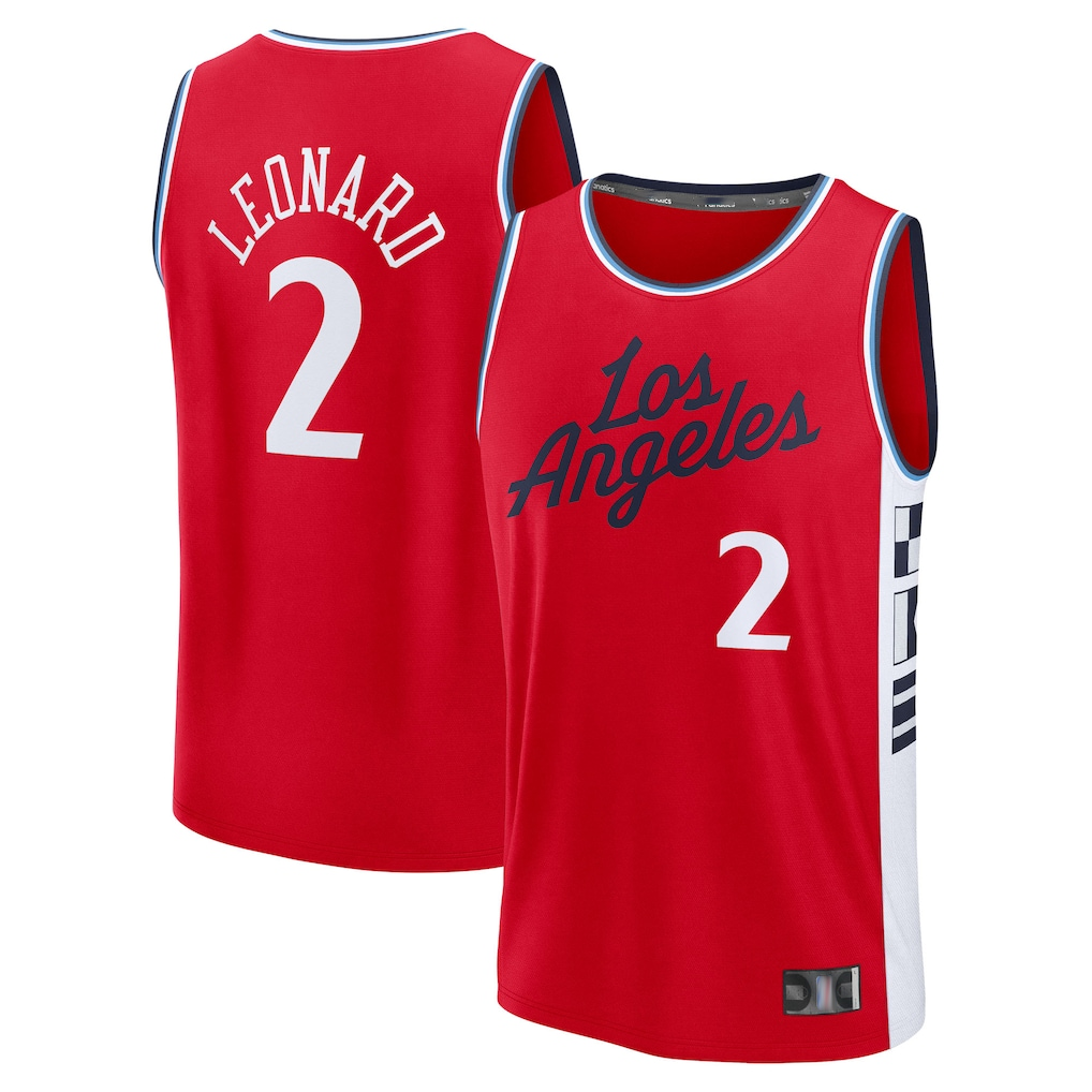 Kooe L.Clippers #2 Kawhi Leonard Red Fast Break Replica Player Stitched Jerseys- Statement Edition