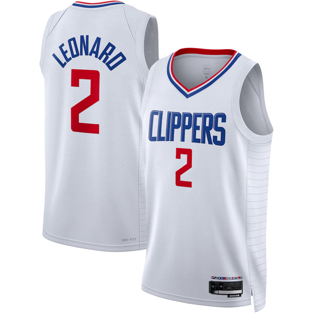 Kooe L.Clippers #2 Kawhi Leonard White Swingman Stitched Jerseys - Association Edition