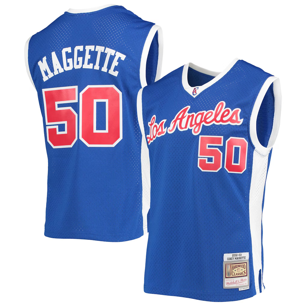 Kooe L.Clippers #50 Corey Maggette Mitchell & Ness Royal 2002-2003 Hardwood Classics Swingman Stitched Jerseys
