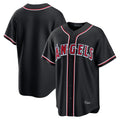 Kooe LA.Angels Black Fashion Out Home Game Blank Player Stitched Jerseys