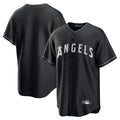 Kooe LA.Angels Black Lights Out Fashion T-shirt Blank Player Stitched Jerseys