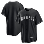 Kooe LA.Angels Black Lights Out Fashion T-shirt Blank Player Stitched Jerseys