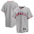 Kooe LA.Angels Gray Home Game Blank Player Stitched Jerseys