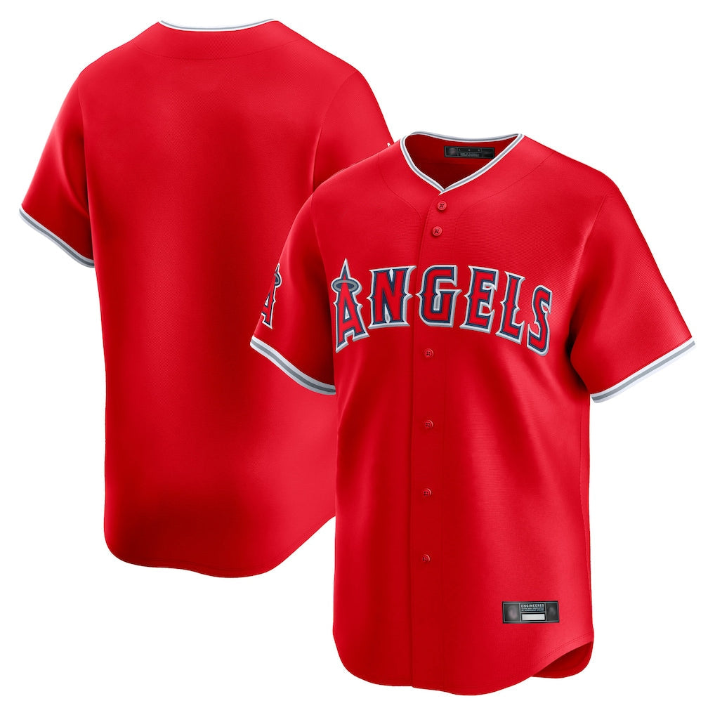 Kooe LA.Angels Red Home Limited Blank Player Stitched Jerseys