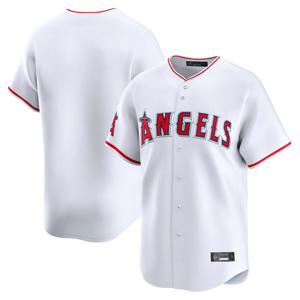 Kooe LA.Angels White Limited Home Blank Player Stitched Jerseys
