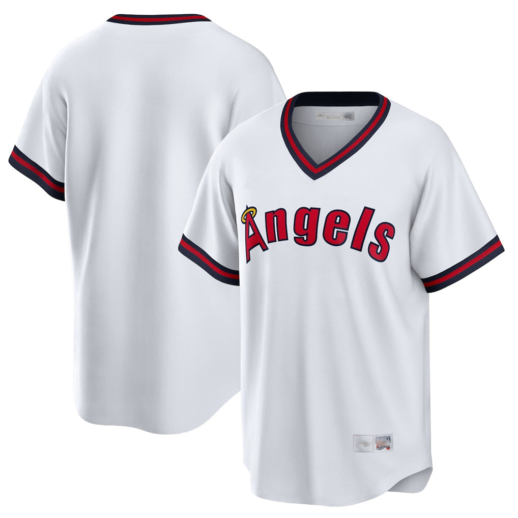 Kooe LA.Angels White T-shirt Home Game Blank Player Stitched Jerseys
