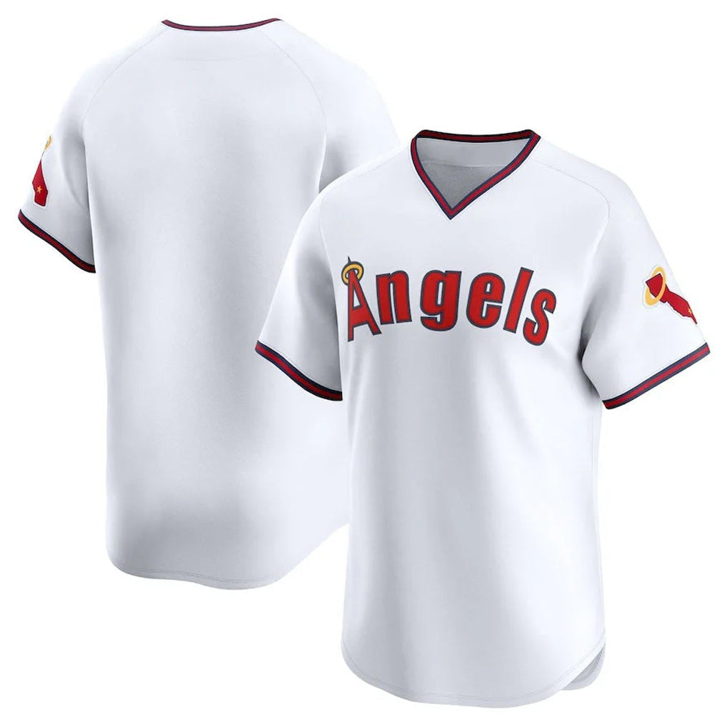 Kooe LA.Angels White T-shirt Home Limited Blank Player Stitched Jerseys