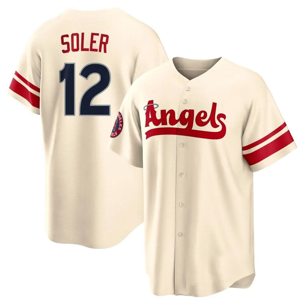 Kooe LA.Angels #12 Jorge Soler Player Cream City Connect Home Stitched Jerseys
