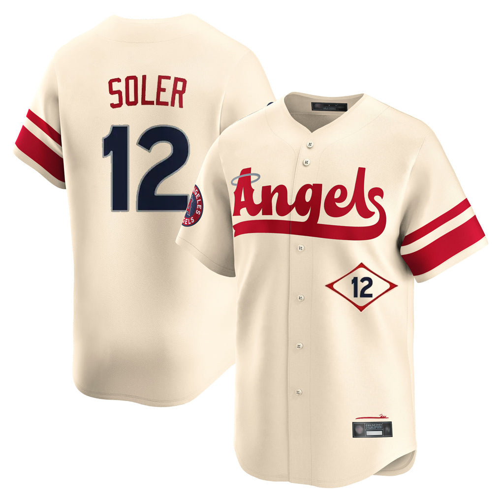 Kooe LA.Angels #12 Jorge Soler Player Cream City Connect Limited Home Stitched Jerseys