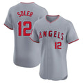 Kooe LA.Angels #12 Jorge Soler Player Gray Home Limited Elite Stitched Jerseys