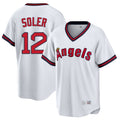 Kooe LA.Angels #12 Jorge Soler Player White T-shirt Home Game Stitched Jerseys