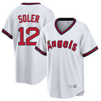 Kooe LA.Angels #12 Jorge Soler Player White T-shirt Home Game Stitched Jerseys