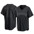 Kooe LA.Angels #13 Drew Pomeranz Player Black Pitch Fashion T-shirt Stitched Jerseys