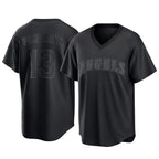Kooe LA.Angels #13 Drew Pomeranz Player Black Pitch Fashion T-shirt Stitched Jerseys