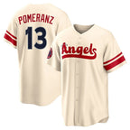 Kooe LA.Angels #13 Drew Pomeranz Player Cream City Connect Home Stitched Jerseys