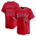 Kooe LA.Angels #13 Drew Pomeranz Player Red Home Limited Stitched Jerseys