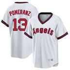 Kooe LA.Angels #13 Drew Pomeranz Player White T-shirt Home Game Stitched Jerseys