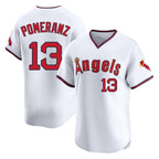 Kooe LA.Angels #13 Drew Pomeranz Player White T-shirt Home Limited Stitched Jerseys
