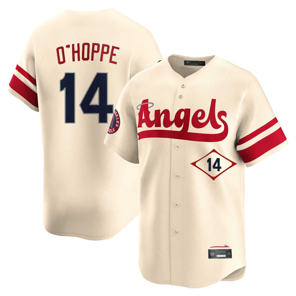 Kooe LA.Angels #14 Logan O'Hoppe Player Cream City Connect Limited Home Stitched Jerseys