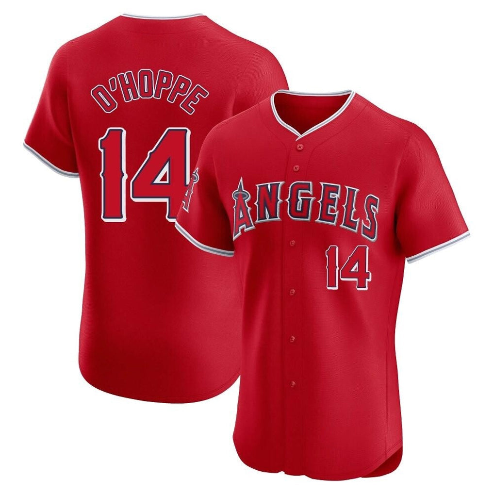 Kooe LA.Angels #14 Logan O'Hoppe Player Red Home Limited Elite Stitched Jerseys