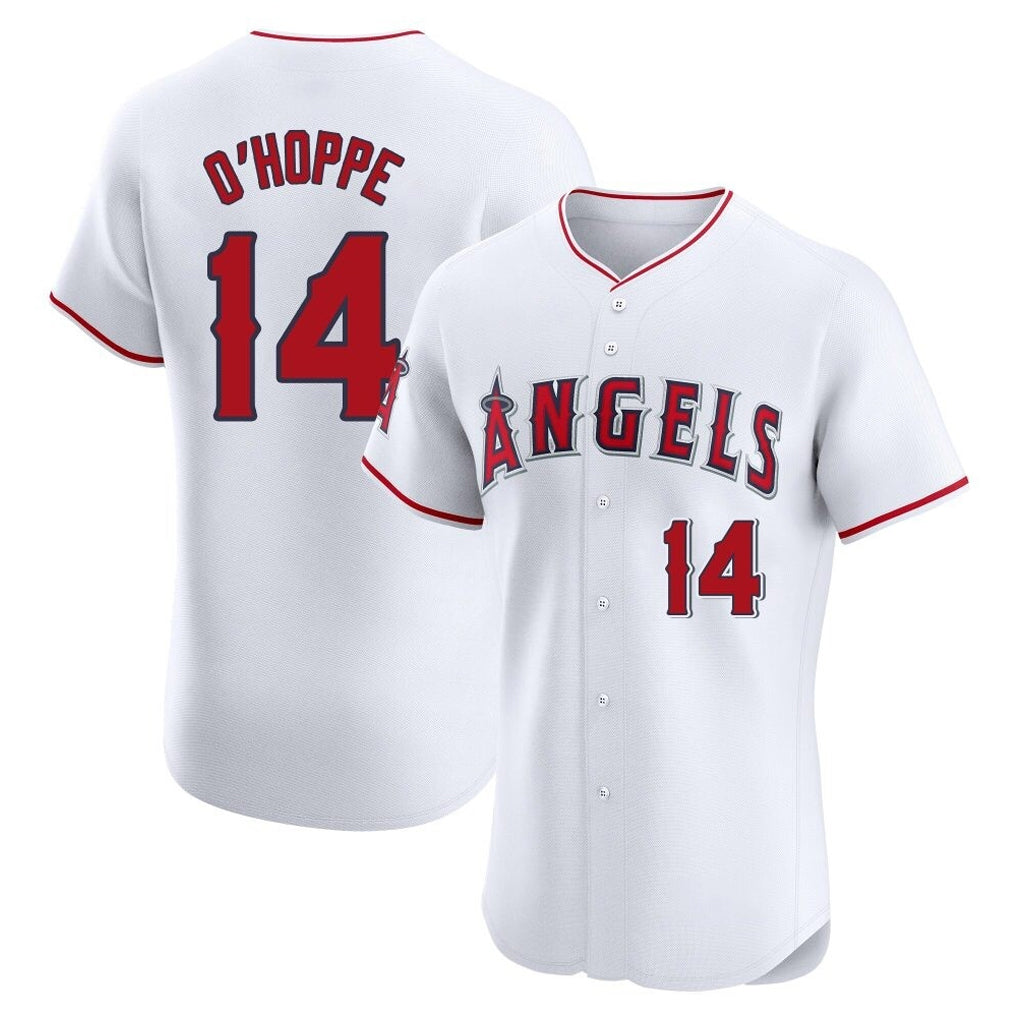 Kooe LA.Angels #14 Logan O'Hoppe Player White Limited Elite Stitched Home Jerseys