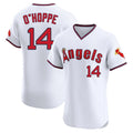 Kooe LA.Angels #14 Logan O'Hoppe Player White T-shirt Home Limited Elite Stitched Jerseys