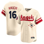 Kooe LA.Angels #16 Yusei Kikuchi Player Cream City Connect Limited Home Stitched Jerseys