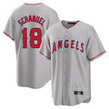 Kooe LA.Angels #18 Nolan Schanuel Player Gray Home Game Stitched Jerseys