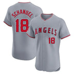 Kooe LA.Angels #18 Nolan Schanuel Player Gray Home Limited Elite Stitched Jerseys
