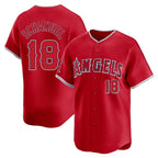 Kooe LA.Angels #18 Nolan Schanuel Player Red Home Limited Stitched Jerseys