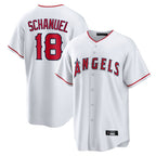 Kooe LA.Angels #18 Nolan Schanuel Player White Home Game Stitched Jerseys