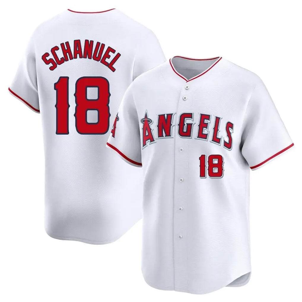 Kooe LA.Angels #18 Nolan Schanuel Player White Limited Home Stitched Jerseys