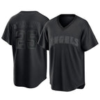Kooe LA.Angels #25 Travis d'Arnaud Player Black Pitch Fashion T-shirt Stitched Jerseys