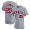 Kooe LA.Angels #25 Travis d'Arnaud Player Gray Home Limited Elite Stitched Jerseys