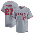 Kooe LA.Angels #27 Mike Trout Player Gray Home Limited Stitched Jerseys